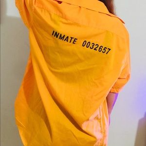 Orange inmate top. 90s style. Size large.